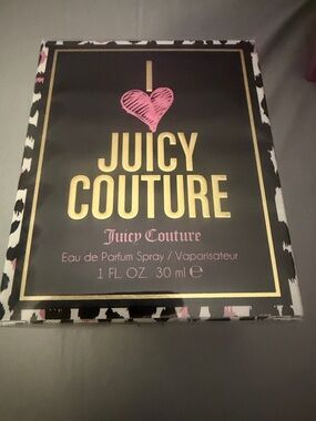 Juicy Couture Black Box with Pink Heart and Gold Logo